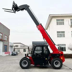 China Nieuwe Telescopische Lader 3.5 Ton 4 Ton Telescopische Handler Verreiker Met Vier Wielen Rijden Ruw Terrein Vorkheftruck