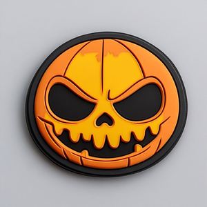 Écusson brodé 3D en caoutchouc avec logo personnalisé, style vintage, pour la décoration de vêtements, en PVC, avec perles, fabriqué en Chine - Product Image 1