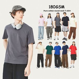 T-shirt vierge uni en coton épais 100 % pré-rétréci, coupe oversize à épaules tombantes et manches courtes, 180 g/m², pour hommes - Vente en gros - Product Image 1