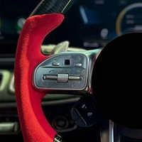 Aksesoris Mobil Klakson Setir Mobil Sarung Setir Jahit Tangan untuk Mercedes-Benz G500