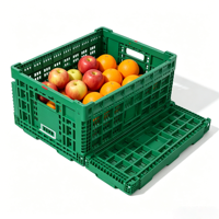 Caisse en plastique pliable réutilisable, boîte pliable pour le transport et le stockage des fruits et légumes