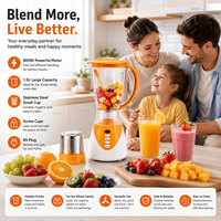 Mixeur Haute Puissance avec Lames en Acier Inoxydable, Broyeur Multi-Vitesses, Préparateur de Smoothies et Jus, Sans BPA, pour Cuisine Domestique, Vente en Gros