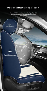 Coprisedili Auto in Pelle Nappa Blu, Eleganti e Avvolgenti, Morbidi al Tatto, Universali per Tutte le Stagioni, per <span class=keywords><strong>Opel</strong></span> Astra <span class=keywords><strong>Corsa</strong></span> Mokka Crossland - Product Image 4