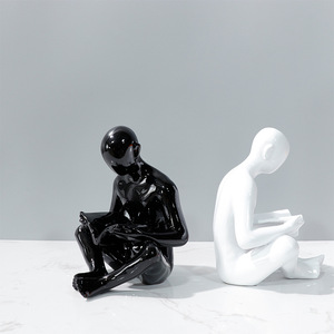 Witt stile moderno decorazione in resina artigianato studio decorazione stile nordico <span class=keywords><strong>personaggi</strong></span> di lettura creativa nuova serie di regali in movimento - Product Image 4