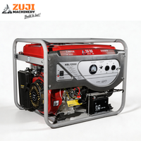 Générateur à essence ZUJI 12000E, démarrage électrique, monophasé, 8kW-8.5kW, moteur portable à châssis ouvert, 230V, garantie 1 an, haute performance