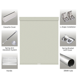 ม่านม้วนแบบแนวตั้ง ดีไซน์ทันสมัย ยี่ห้อ SAMADHI ผ้าโพลีเอสเตอร์กันแสง ไร้สาย - Product Image 5