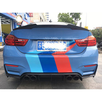 ABS Brillant Noir Voiture Pare-chocs Arrière Lèvre Spoiler Diffuseur pour BMW 3 4 Série F80 M3 F82 F83 M4 2014-2017 Arrière Diffuseur Corps Kits 3PCS