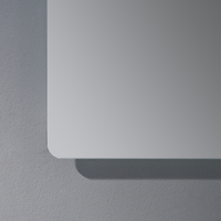 Miroir de salle de bain intelligent LED moderne sans cadre avec fonction anti-buée, capteur tactile rétroéclairé et affichage numérique pour coiffeuse