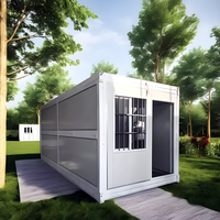 Villa préfabriquée modulaire en acier léger, mobile et portable, structure compacte moderne, construction rapide, maison conteneur pliable