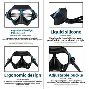 Vendita calda a lungo termine Anti-appannamento maschera subacquea in lega di alluminio telaio con lenti miopia Silicone liquido per pesca subacquea - Product Image 3