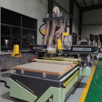 Máquina Fresadora CNC para Madera Multifunción de 9KW ATC con Cambiador Automático de Herramientas de 3 Ejes, Motor, Engranaje, Syntec, NC Studio, Mach3