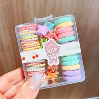 Ensemble d'accessoires pour cheveux pour enfants et femmes : bandeaux, pinces et élastiques mignons, avec boîte