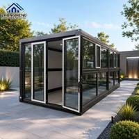 Maison conteneur modulaire préfabriquée professionnelle de 20 pieds, extensible et pliable, pour dortoirs de travailleurs, garage automobile et entrepôt