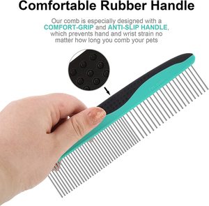 Pettine per cani strumento per toelettatura per animali domestici per rimuovere grovigli e nodi pettine per gatti per rimuovere pettine per peli di animali domestici in pelliccia opaca per Kit di toelettatura domestica - Product Image 3