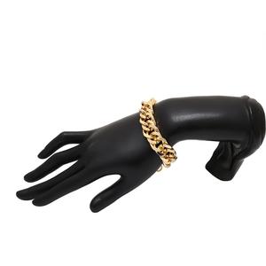 Bracelets Vintage en acier inoxydable, nouvelle collection, pour hommes et femmes, bijoux cadeaux, or, <span class=keywords><strong>argent</strong></span>, bordure cubaine, chaîne à maillons - Product Image 5