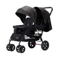 Poussette double portable et légère de haute qualité avec pare-soleil extensible