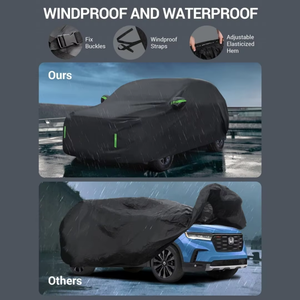 Housse de <span class=keywords><strong>voiture</strong></span> imperméable pour <span class=keywords><strong>Honda</strong></span> Pilot 2002-2024, toutes saisons, protection contre le vent, la neige, la pluie, la grêle, le soleil et les UV - Product Image 4