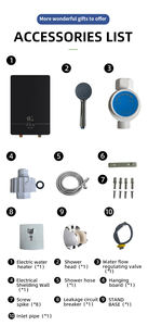 <span class=keywords><strong>Chauffe</strong></span>-<span class=keywords><strong>eau</strong></span> électrique instantané 8500W, robinet de cuisine, commande tactile, LED, sécurité, déconnexion de l'alimentation, prise, accessoires de douche, ménage - Product Image 6