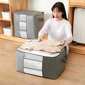 Customizable quilt storage bag Non-woven clothes quilt organizer bag Large capacity moving luggage packing bag