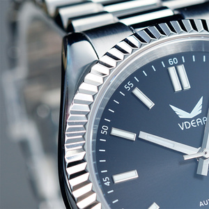 Alta calidad de lujo Retro mecánico automático de buceo 50 metros resistencia al agua reloj de esfera roja para hombres relojes de pulsera impermeables - Product Image 4