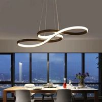 Luminaires suspendus Zeal Lighting, design minimaliste nordique, en fer, anneau linéaire incurvé, pour restaurant, cuisine