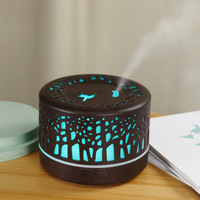 Nouveau diffuseur d'arômes sculpté Birdie avec design ajouré, humidificateur ultrasonique de bureau 500 ml avec fonction de minuterie