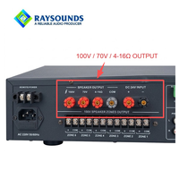 Amplificateur de puissance audio commercial 300W, amplificateur de mixage PA pour sonorisation publique 100V 70V 4-16 Ohms avec Bluetooth USB Zone