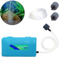 Pompe à air pour aquarium en plastique écologique à piles, pompe à oxygène portable de secours, modèle JY-1009