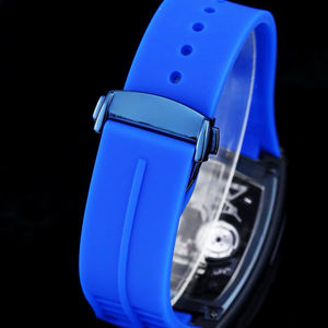 Montre automatique mécanique de luxe unisexe de haute qualité, style supercar, avec bracelet en caoutchouc bleu personnalisé et boîtier squelette en acier inoxydable, collection 2026 - Product Image 6