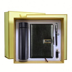 Custom Luxury Office Promotional <b>Gifts</b> With Logo Leather Notebook and Pen Business <b>Gift</b> Set - Product Image 2