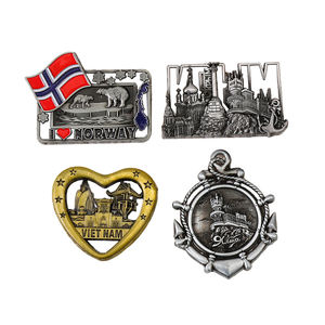 Bronze-Druckguss-Kühlschrankmagnet Individuelles Logo Versilbert Art déco 3D Individuelle Farbe Werbe-Souvenir Großhandel - Product Image 2