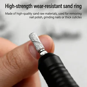 100pcs 3mm Sanding Bands Stainless Steel Mini Sand Bands Shaft Nail <b>Drill</b> <b>Bits</b> For Manicure Polishing Manicure Tools Accessory - Product Image 3