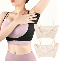 Nouvelles protections anti-transpiration pour aisselles avec boucle avant, doublure de soutien-gorge en coton absorbant, lavable, anti-fuite, invisible, protège-sueur dorsal