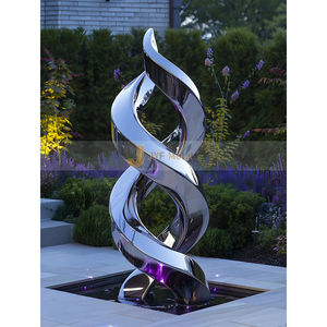 V268 Diseño de lujo Acero inoxidable Escultura grande Metal brillante Acero inoxidable Obra de arte - Product Image 4