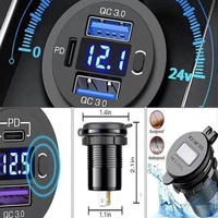 Allume-cigare pour moto, adaptateur de charge rapide USB intégré, étanche, double port, chargeur de voiture universel, accessoire