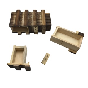 C01357 Cheap Adults magic Trick Box with 2 Hidden Compartments Drawers Money Holder Puzzle case for Hidden Gift Card