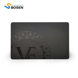 Tarjeta de visita NFC digital PVC inteligente RFID redes sociales con acabado mate negro personalizado