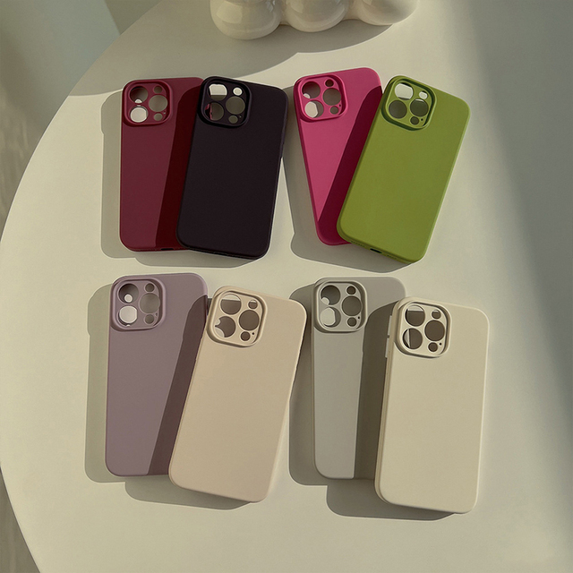 Wholesale Matte Silicone Mobile Phone Covers Case for iPhone 11 12 13 14 15 7 8 Plus X XR XS Max Silicone Mobile Phone Bak Cases