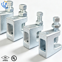 Serre-poutre UTT BC3-M10 UTT BC3-M12, serre-poutre galvanisé UL FM pour montage supérieur et inférieur sur poutres et poutrelles en acier
