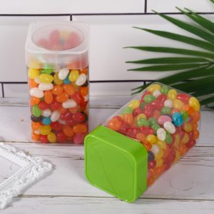 1000ml rõ ràng nhựa thực phẩm lưu trữ chum với vít cap và nhãn tùy chỉnh in ấn BPA miễn phí vật nuôi chất liệu cho kẹo và khô thực phẩm - Product Image 3