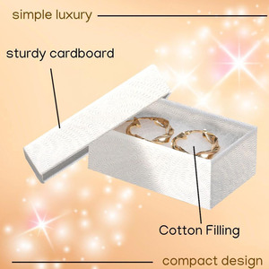 Bông Đầy Hộp Quà Tặng Vòng Đeo Tay Bông Tai Mặt Dây Giáng Sinh Ủng Hộ Đảng Ngày Valentine Hộp Đồ Trang Sức Bán Buôn Với Nắp Đậy - Product Image 6