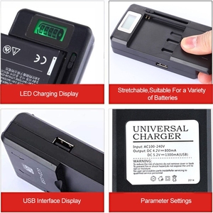 Commercio all'ingrosso di vendita Caldo <span class=keywords><strong>Universale</strong></span> Batteria Del <span class=keywords><strong>Telefono</strong></span> Cellulare Caricabatteria con Uscita USB e Display LCD - Product Image 5