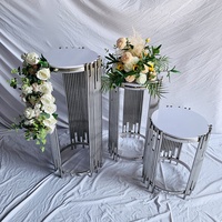 Table ronde en or pour décoration, table à gâteaux, pour mariage, événement, nouveauté, 2020