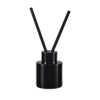 Luxe de logo personnalisé pour les bouteilles de diffuseur de roseau 50ml récipients en verre clair ambre givré bouchon à vis de cylindre