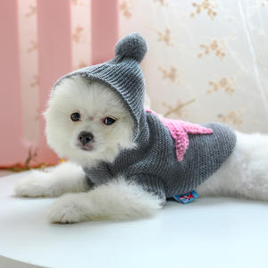 Lindo Otoño Invierno prendas de vestir exteriores estrellas Jacquard chaqueta abrigo directo de fábrica de lujo perros tela mascota suéter ropa sudaderas con capucha para mascotas - Product Image 1