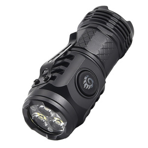 Aluminum Alloy Led <b>Flashlight</b> Rechargeable Dimmable Outdoor Portable Mini <b>Torch</b> With Clip For Camping Hiking - Product Image 3