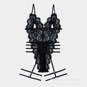 Nuova donna Sexy pizzo biancheria <span class=keywords><strong>intima</strong></span> un pezzo <span class=keywords><strong>scollo</strong></span> a <span class=keywords><strong>v</strong></span> tuta donna donna scintillante anello da camera da letto donna indossare Lingerie - Product Image 5