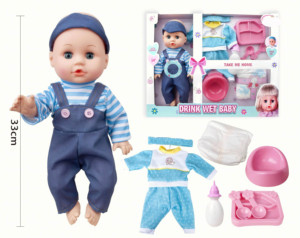 Vente en gros 14 pouces Reborn <span class=keywords><strong>Baby</strong></span> Doll Jouet en silicone souple vivant pour enfants Poupées en plastique pour filles et garçons - Product Image 4