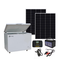 Réfrigérateur et congélateur solaires haut de gamme pour la maison, ensemble complet de 698 L avec panneau solaire et batterie pour système de refroidissement hors réseau