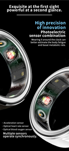 Bague connectée de suivi de santé pour femmes et hommes : moniteur de fréquence cardiaque, d'oxygène sanguin, de sommeil, de pas et de calories – Nouveauté 2025 - Product Image 2